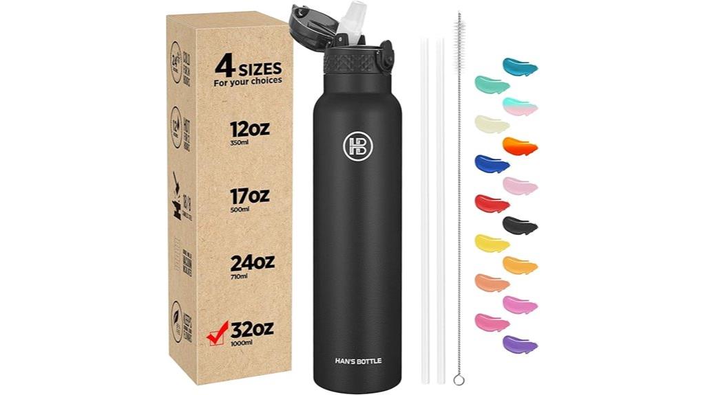 large stainless steel water bottle