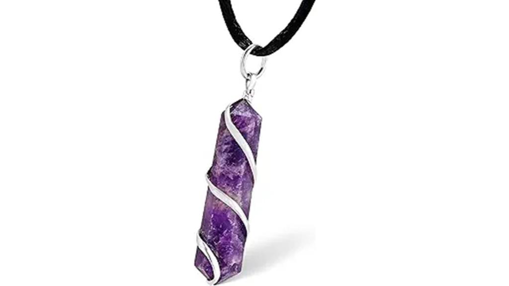 lepidolite stress relief necklace