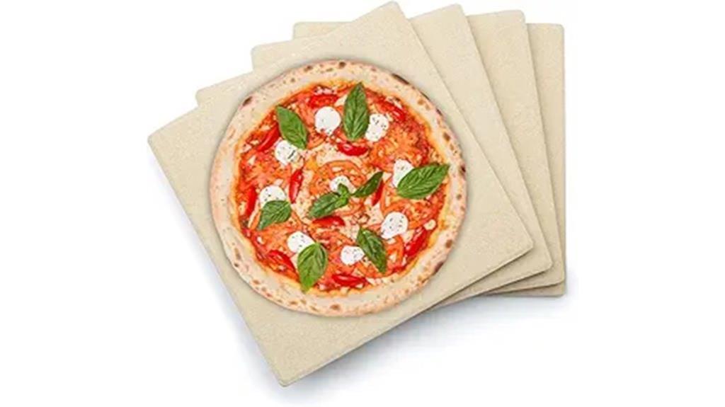 light brown pizza stone set