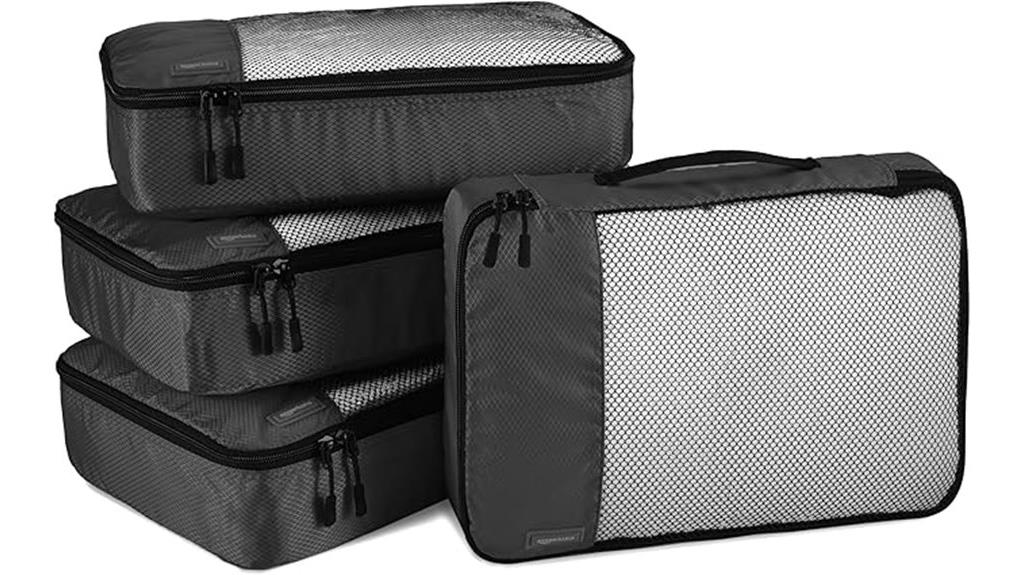 lightweight four piece packing cubes