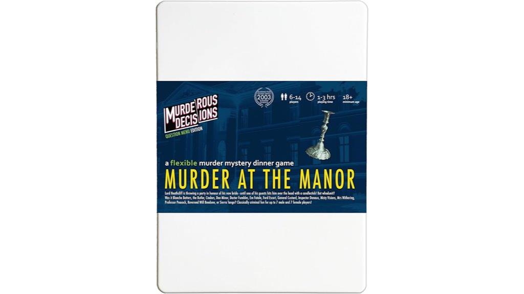 manor murder mystery game