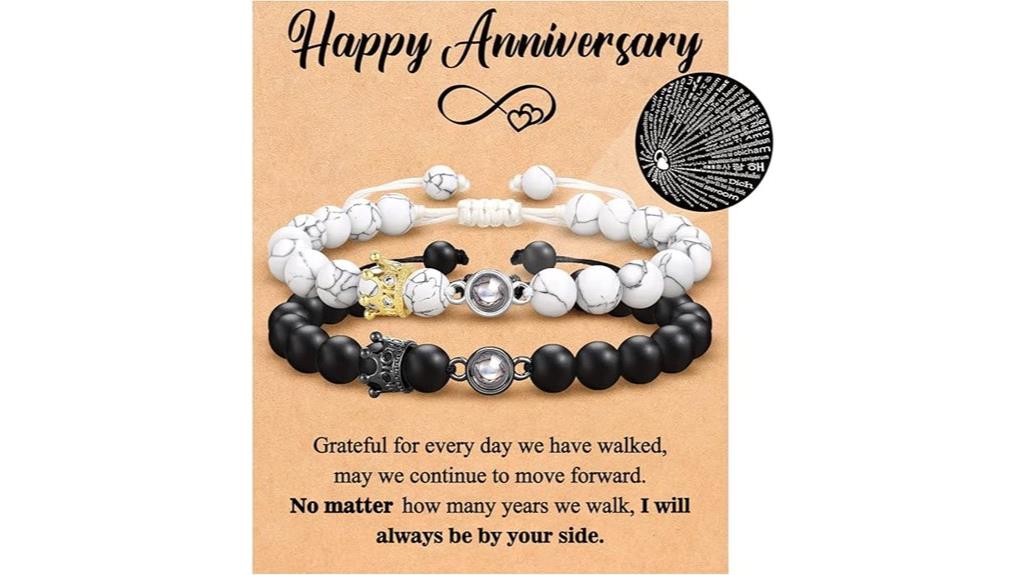 matching adjustable crystal bracelets