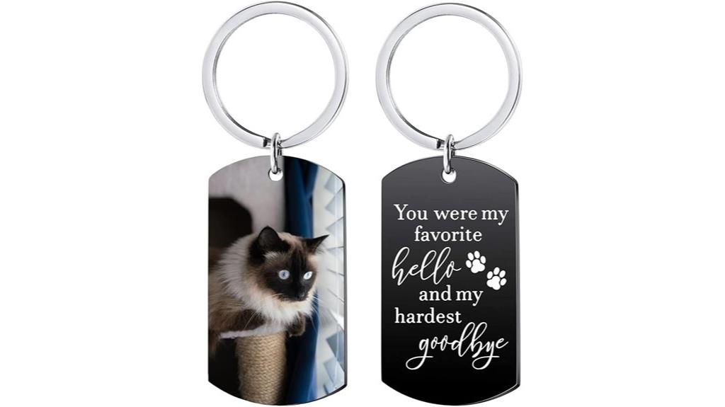 memorial cat keychain