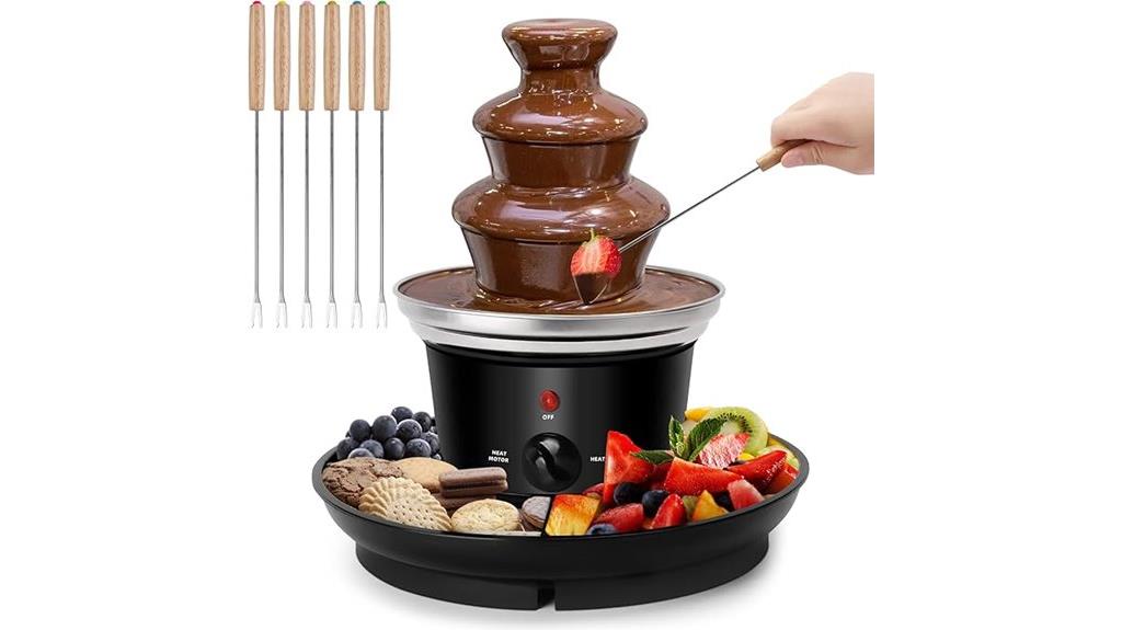 mini 3 tier chocolate fountain