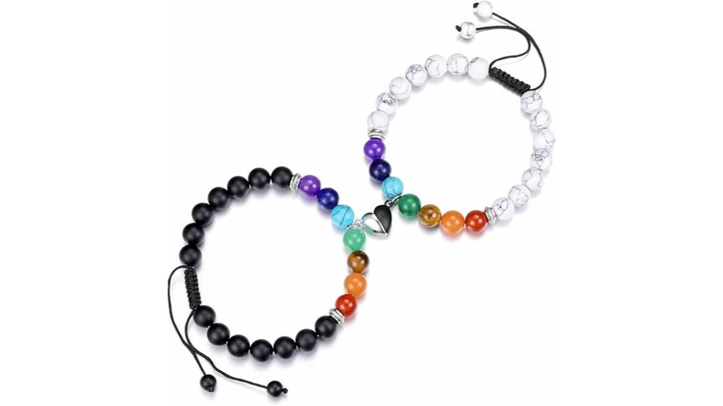 natural stone heart bracelets