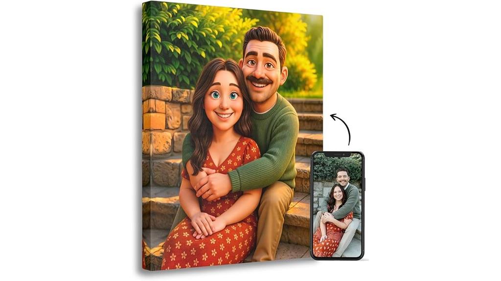 personalized cartoon wall art
