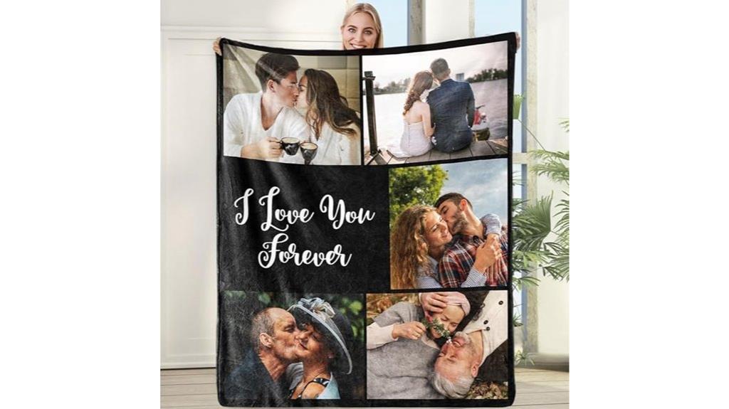 personalized couple photo blanket