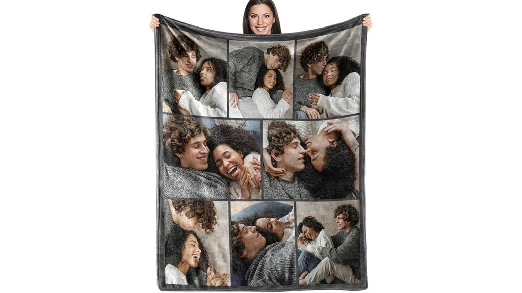 personalized couple photo blanket