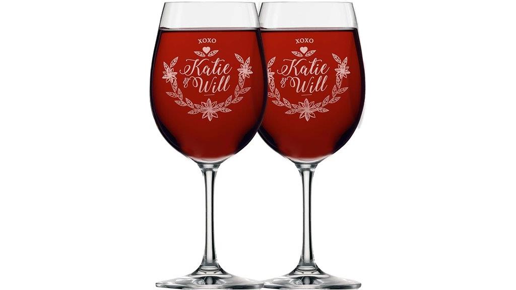 personalized couple s glass gift set