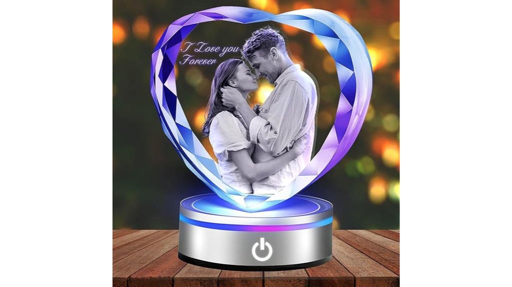 personalized crystal photo frame