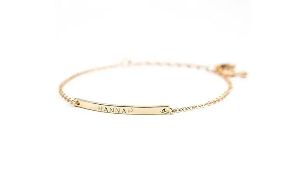 personalized gold name bracelet