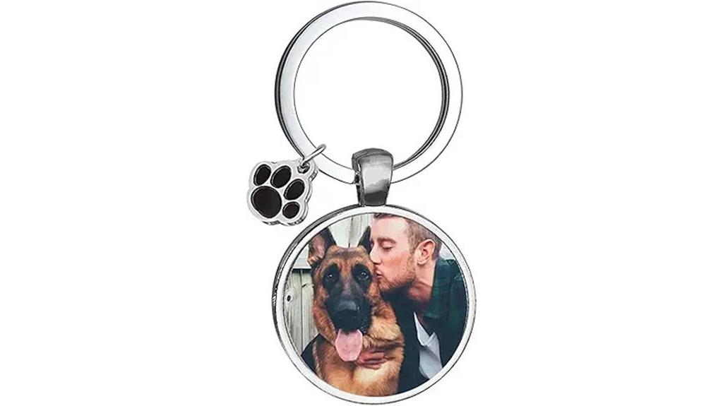 personalized pet photo keychain
