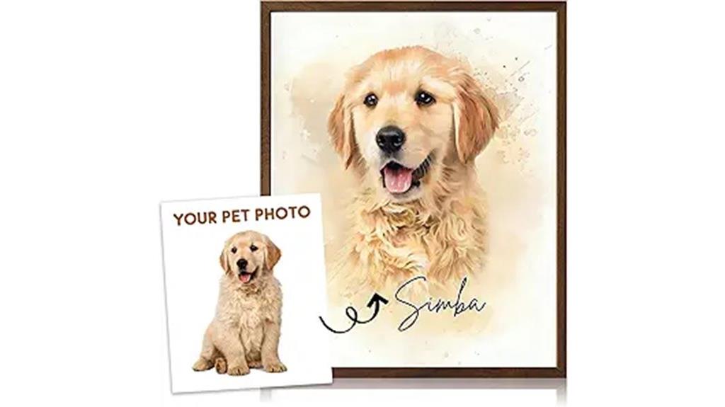 personalized pet portrait art