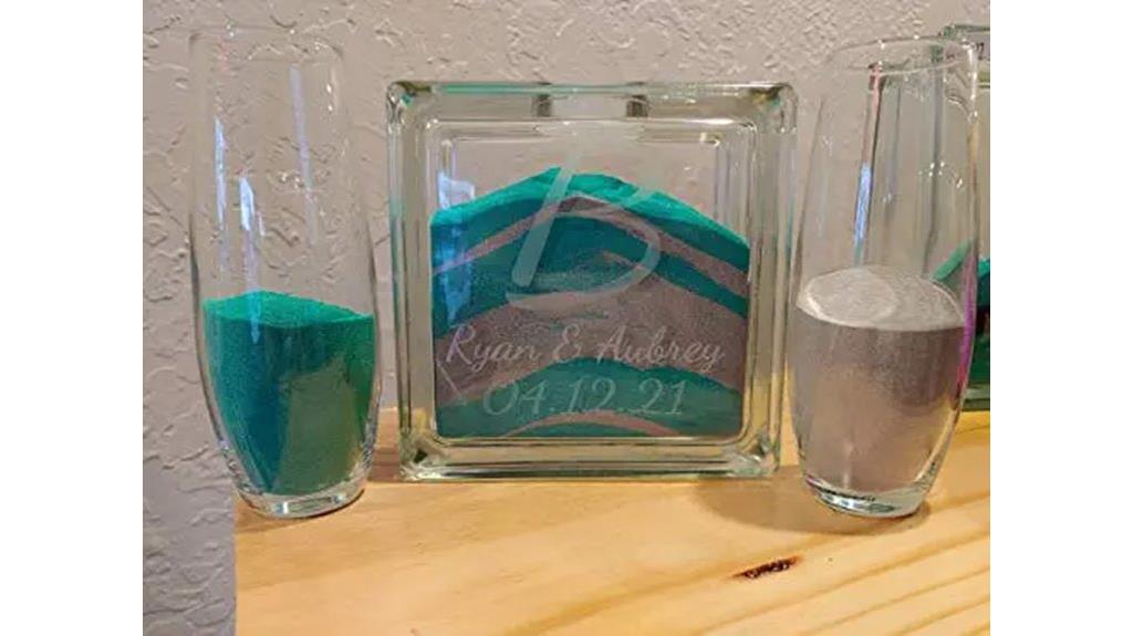 personalized sand wedding set