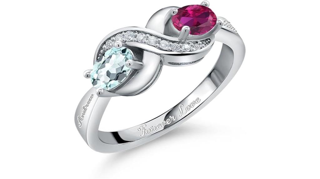 personalized sterling silver ring