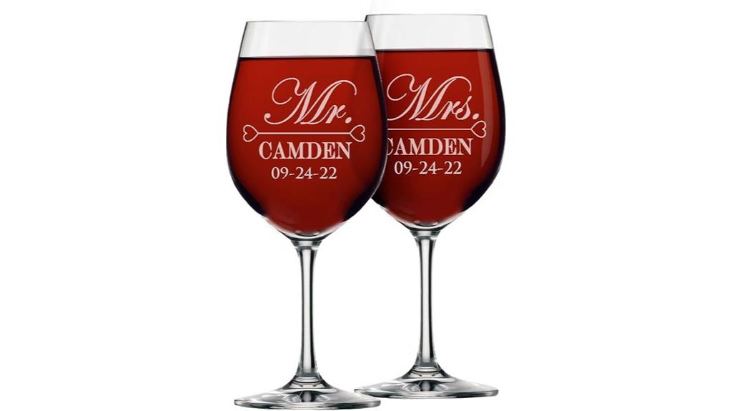 personalized wedding glassware