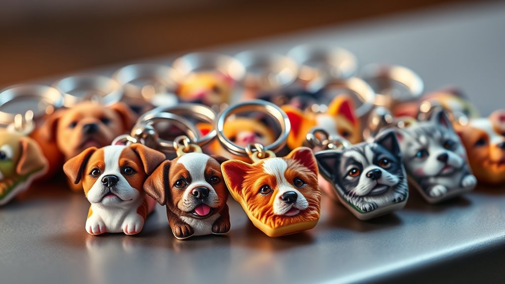 pet photo keychains collection