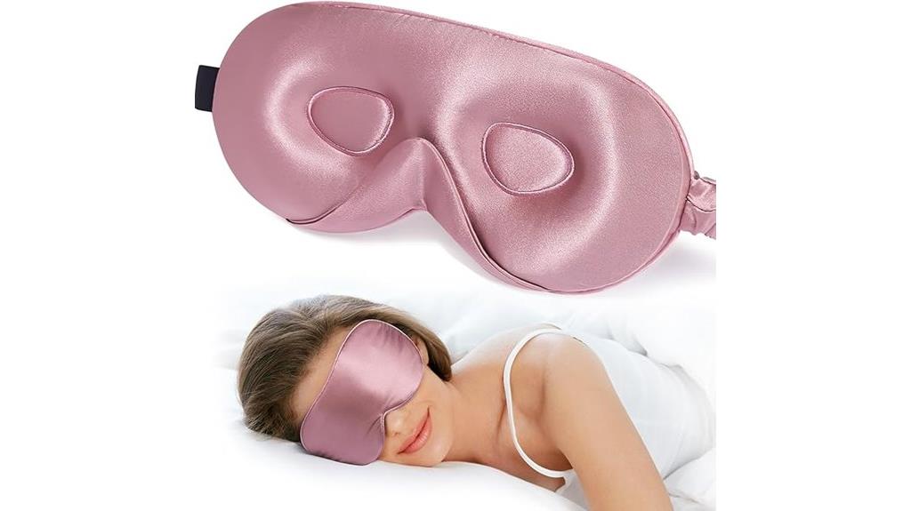 pink mulberry silk mask