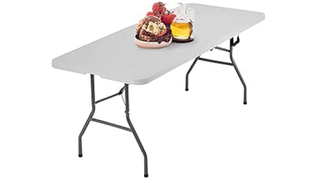 portable 6ft folding table