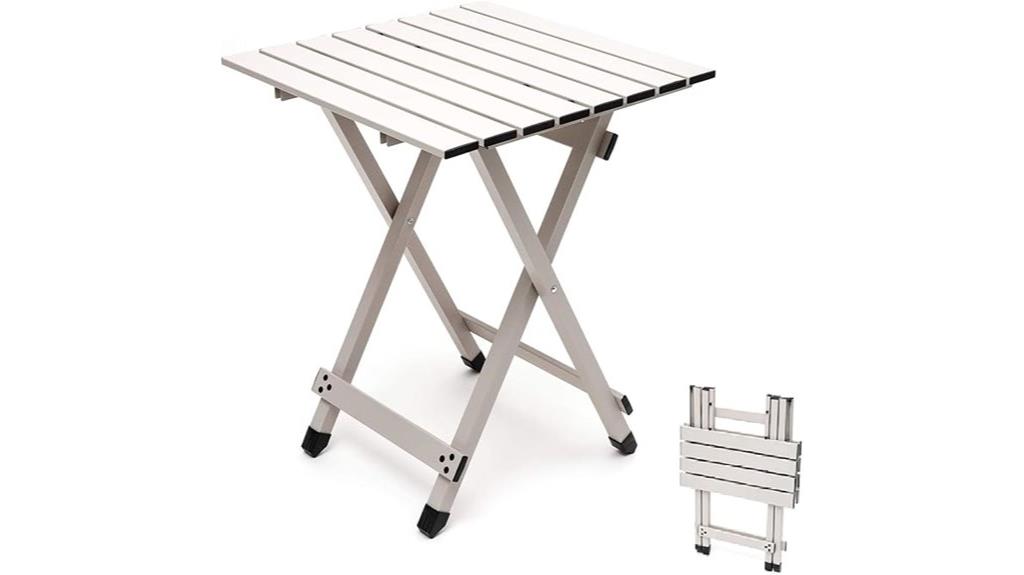 portable aluminum camping table