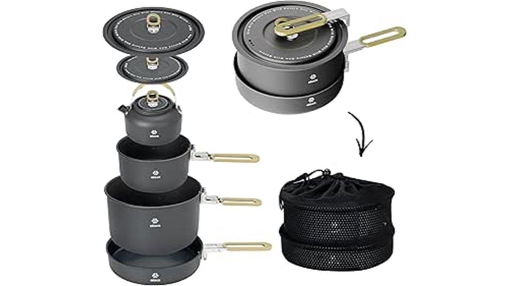 portable camping cookware set
