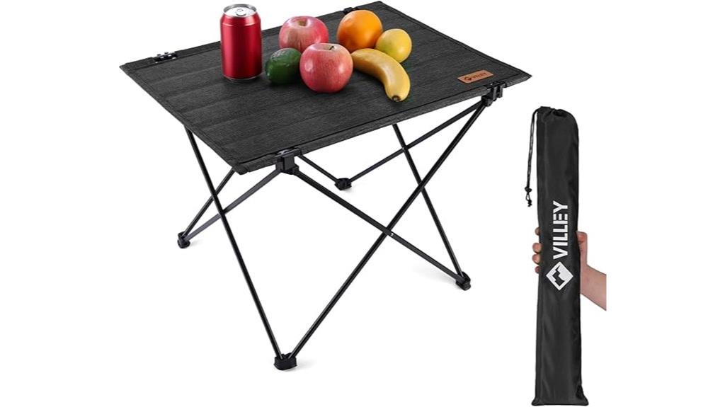 portable collapsible camping table
