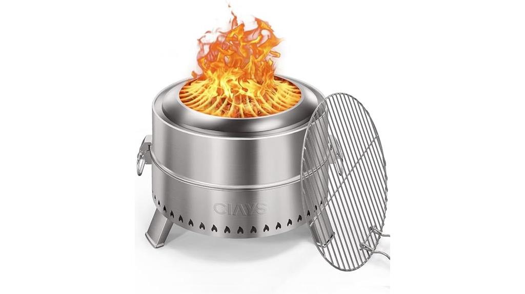 portable smokeless firepit set