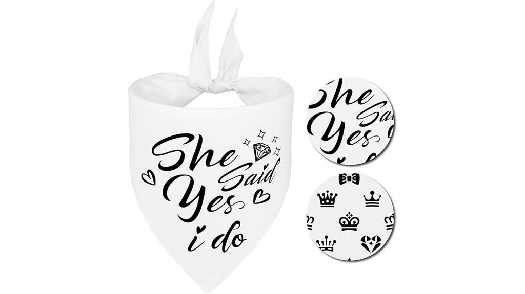 reversible engagement dog bandana