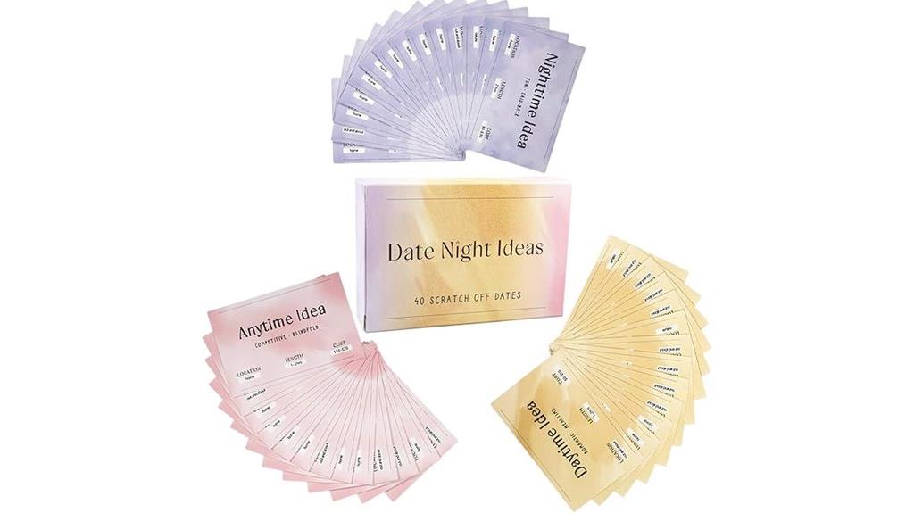 romantic activity scratch cards