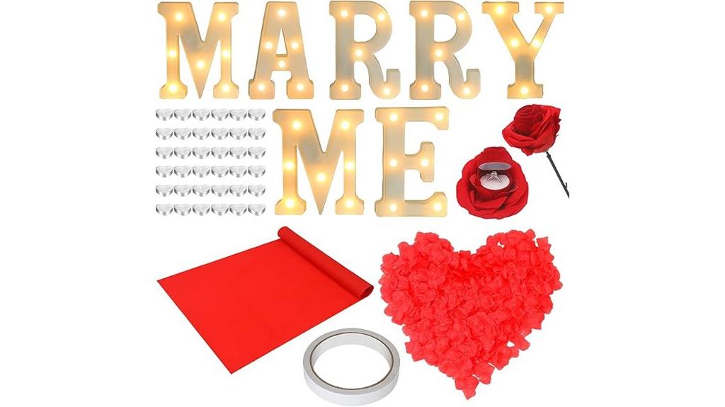 romantic proposal decoration set
