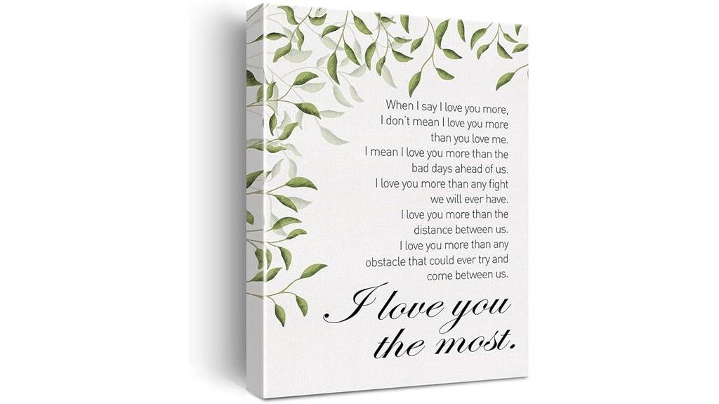 romantic quote canvas art