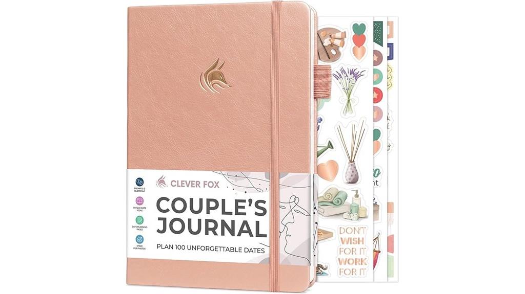rose gold couple s journal