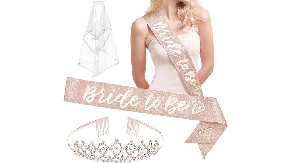 rose gold glitter party decor