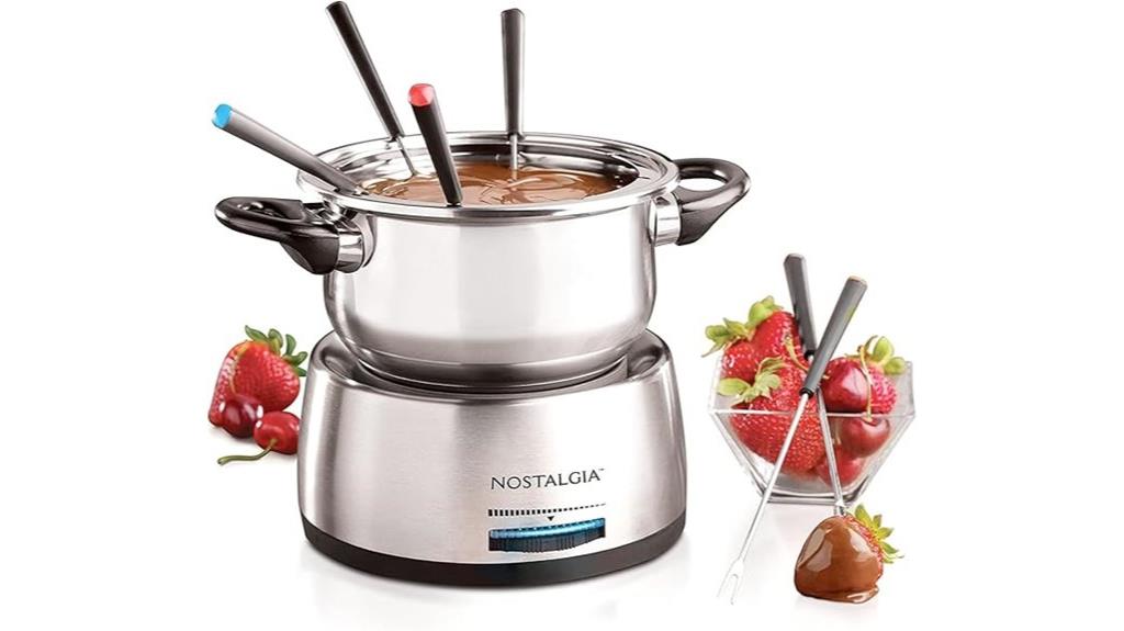 six cup electric fondue set