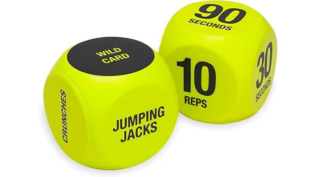 six sided fitness exercise dice