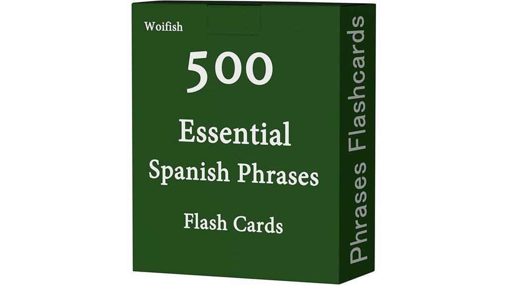 spanish language learning flash cards