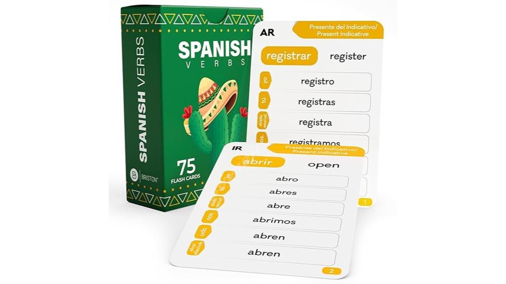 spanish verb flash cards
