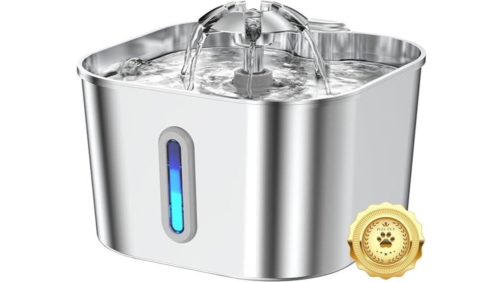 stainless steel cat fountain