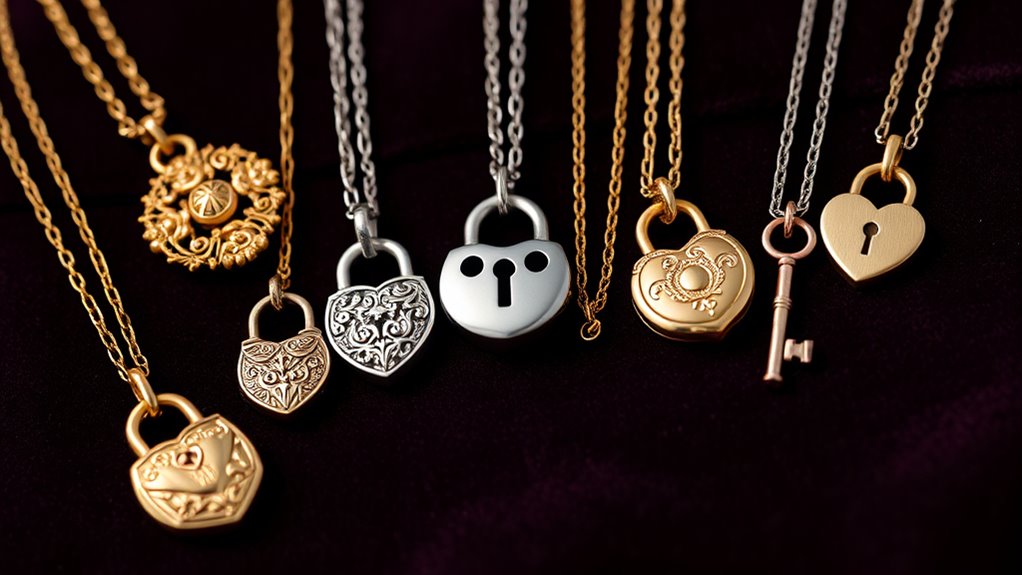 top lock and key jewelry