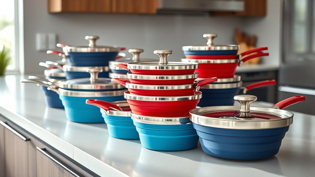 top space saving collapsible cookware