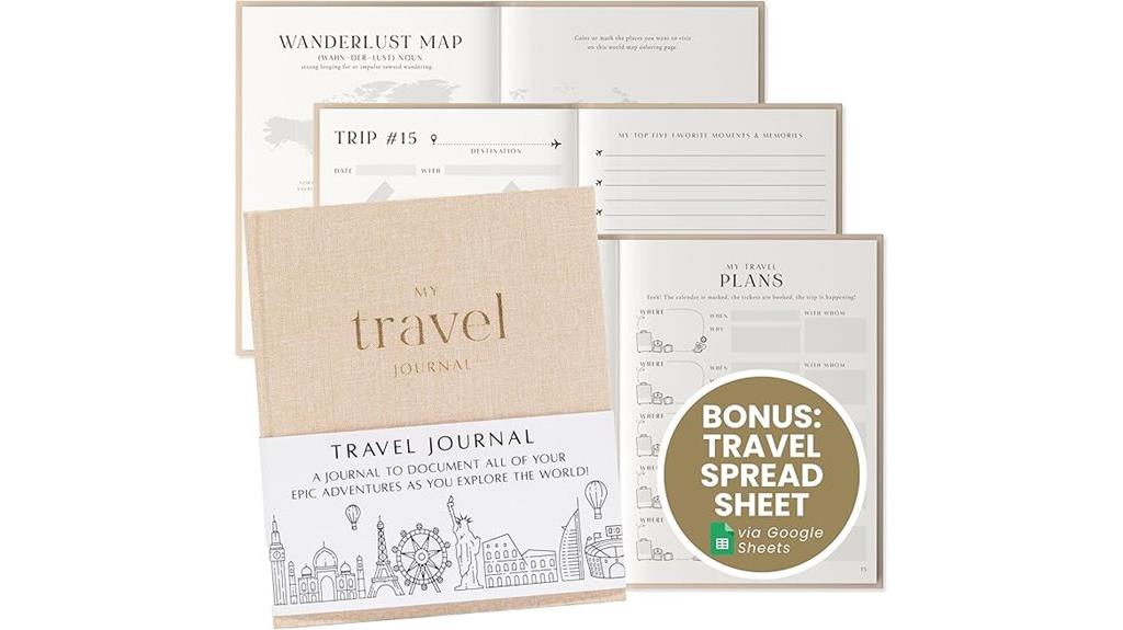 travel journal sand color