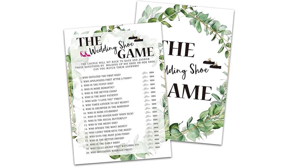 tropical wedding shoe game