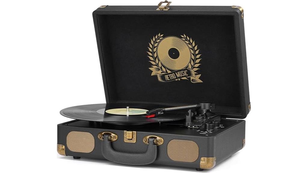 vintage bluetooth portable record player