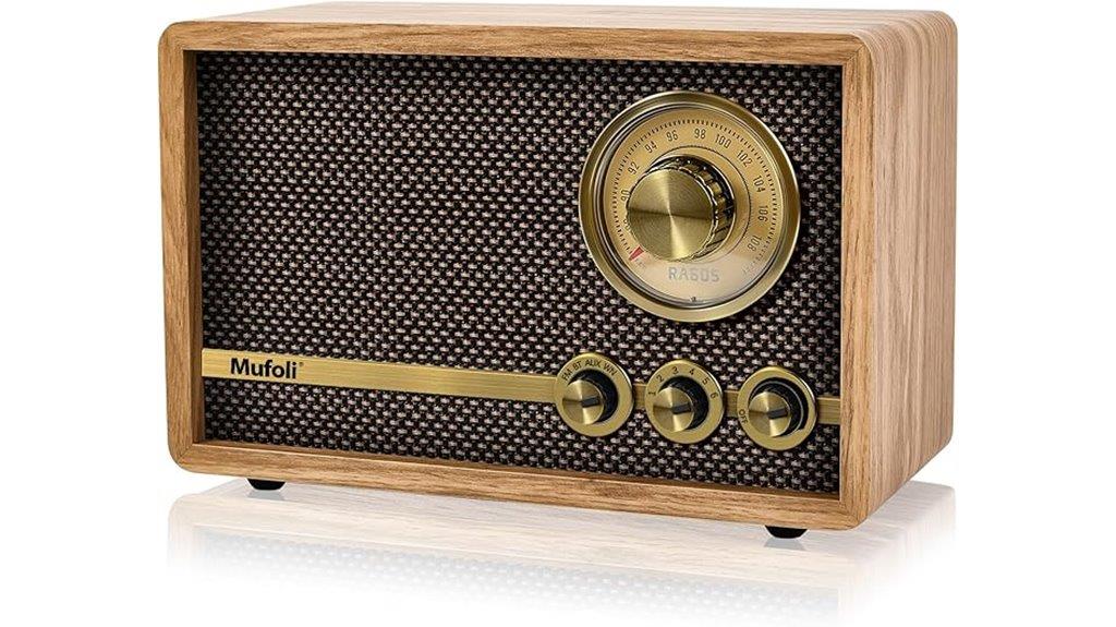 vintage walnut bluetooth speaker