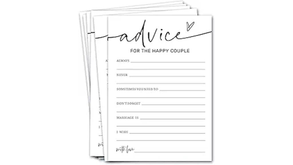 wedding advice and engagement cards