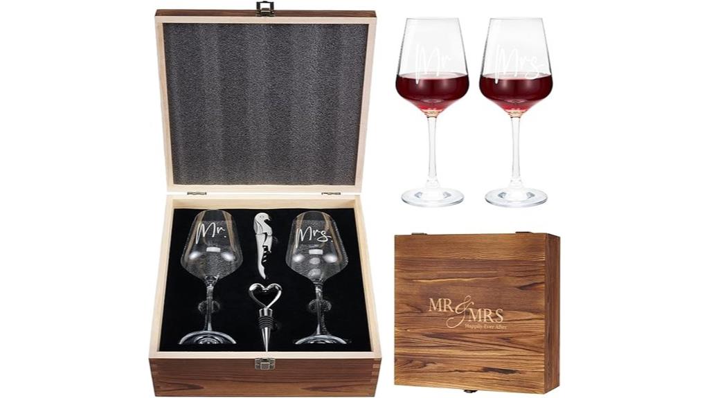 wedding gift wine glasses