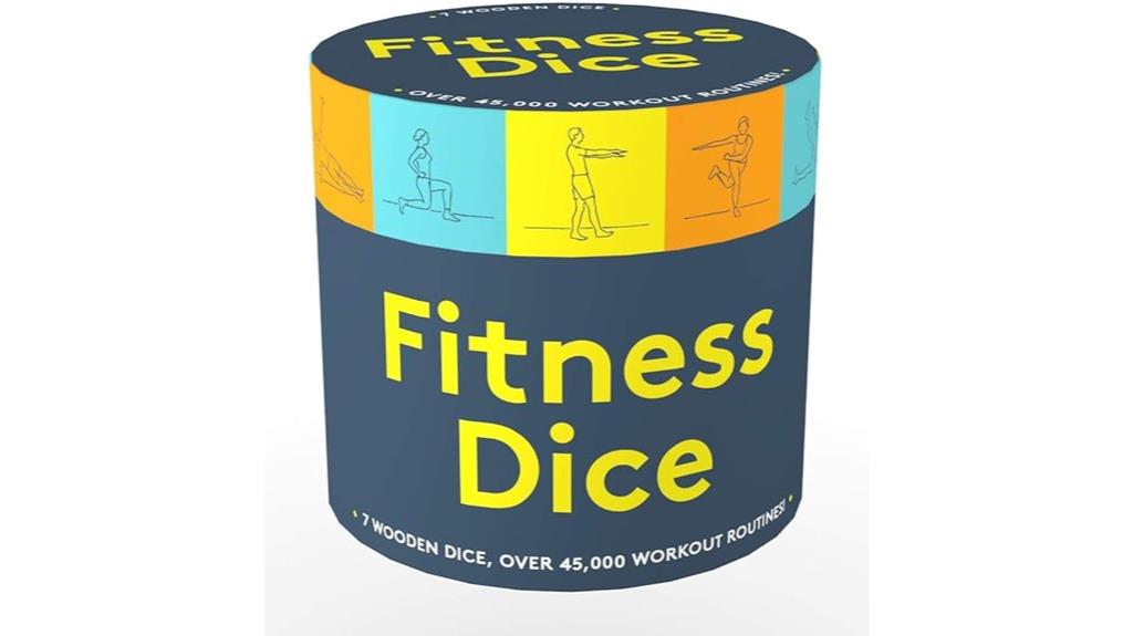 wooden fitness dice set