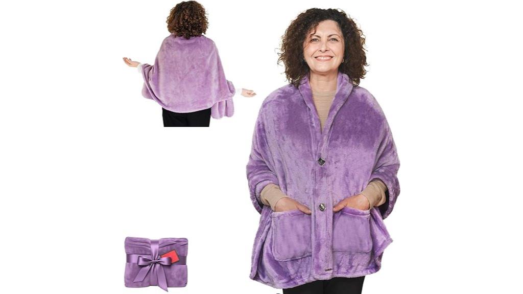 lightweight fleece poncho blanket