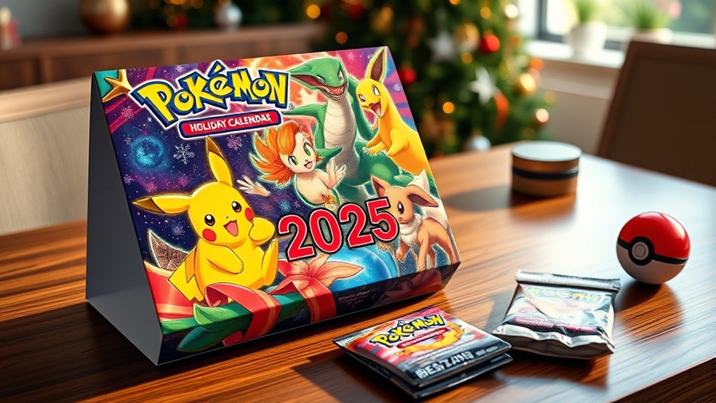 selecting holiday pok mon calendars