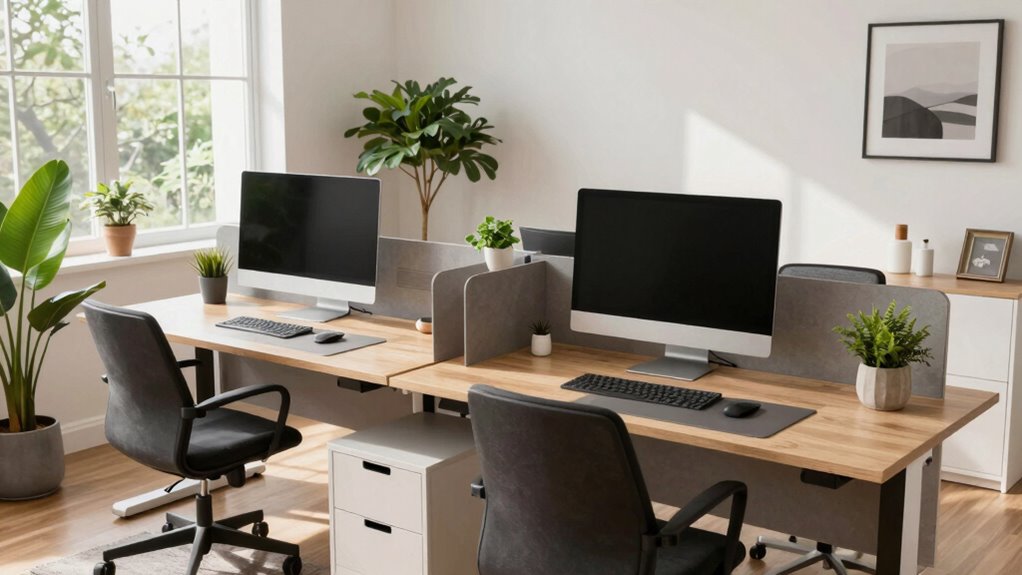 ergonomic soundproofed shared workspace